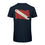 T-Shirt - PADI Torn Dive Flag - Navy