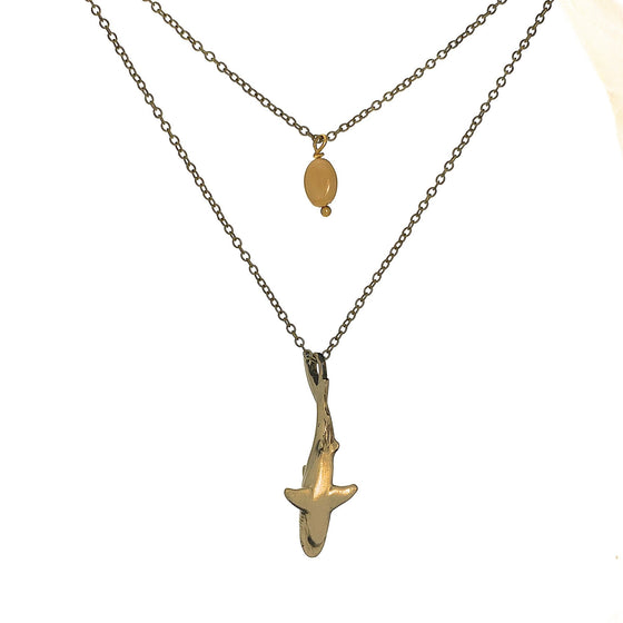 Layered, Reef Shark Necklace