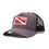 Cap - Diver Down Trucker Hat With Red/White Flag
