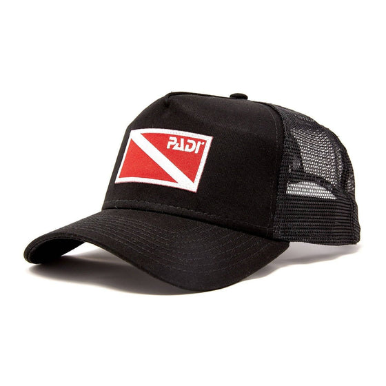 Cap - Diver Down Trucker Hat With Red/White Flag