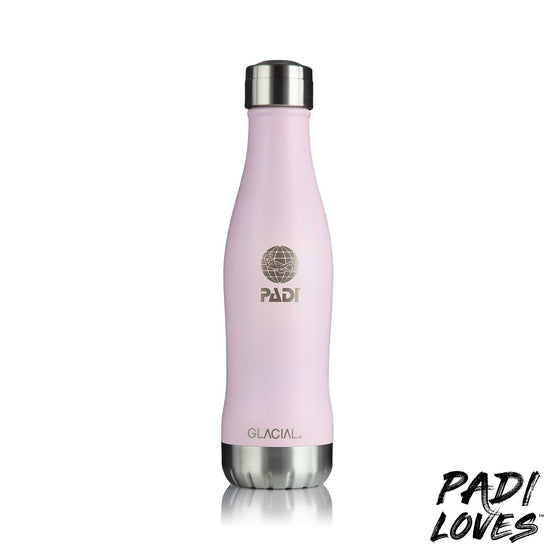 Drinkware - GLACIAL Matte Powder Pink 13.5 Oz. Bottle