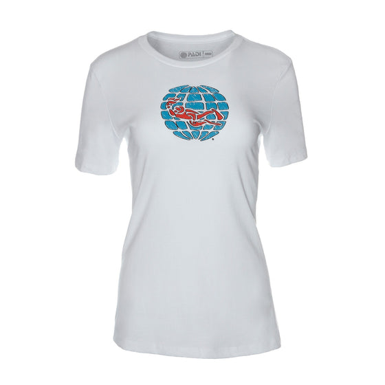 T-Shirt - Scribble Globe Tee - White